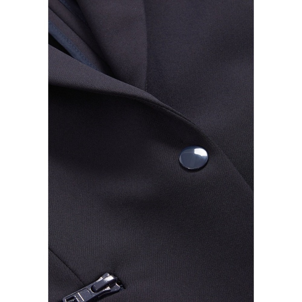 Veronica Beard Scuba Blazer Navy Blue Single Button Peak Lapel Size 2 - Picture 11 of 11